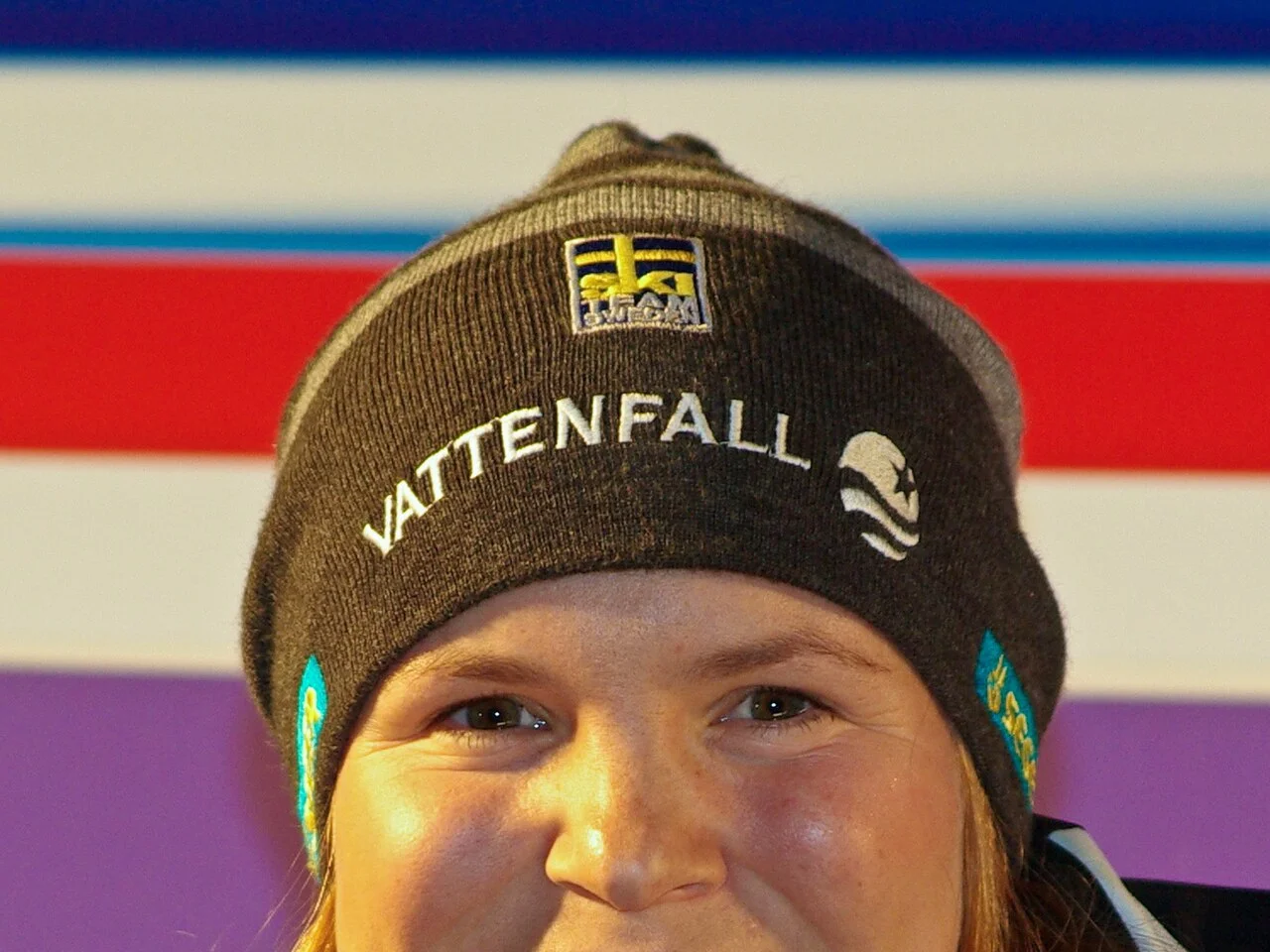 Anja Pärson under en världscuptävling i störtlopp